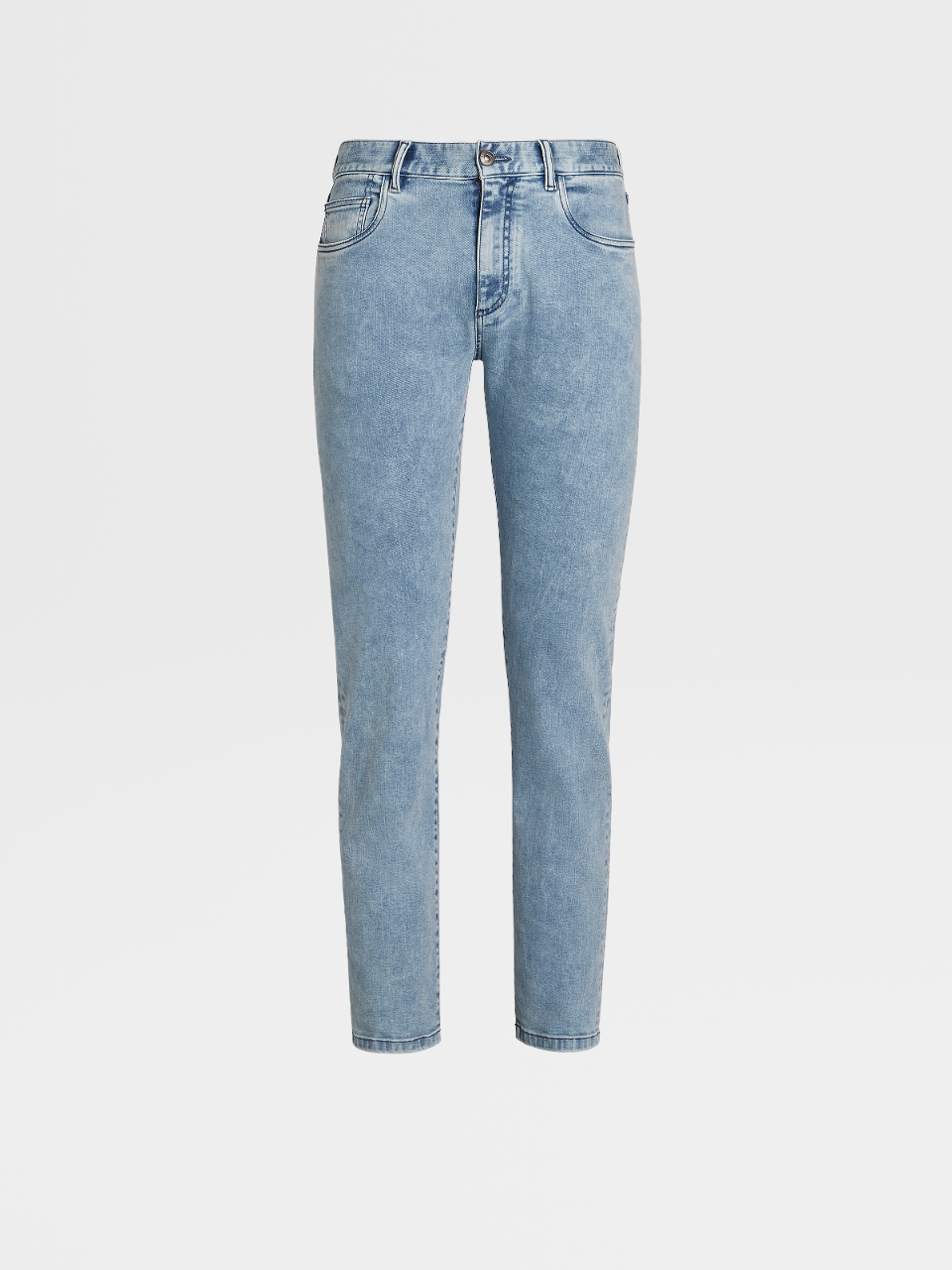 Dark Blue Stretch Cotton 5-Pocket Jeans